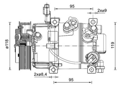 Compressor, airconditioning - ACP1463000P - MAHLE