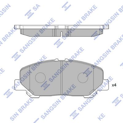 Комплект тормозных колодок, дисковый тормоз Hi-Q SP2183 для TOYOTA ALPHARD