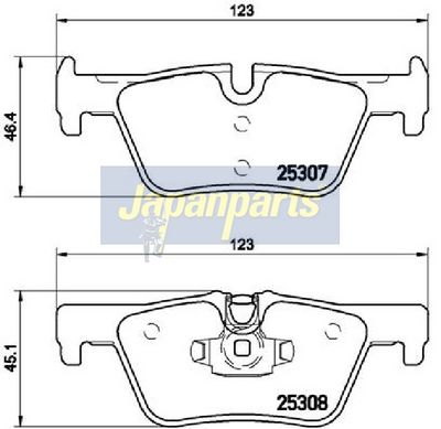 BREMSBELAGSATZ SCHEIBENBREMSE JAPANPARTS PP0102AF 1