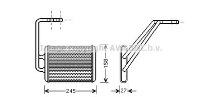 AVA QUALITY COOLING HY6121 Радиатор печки  для HYUNDAI COUPE (Хендай Коупе)