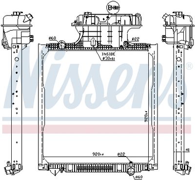 Radiator, engine cooling 62873