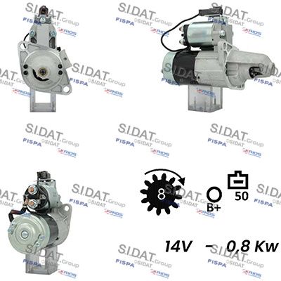 Стартер SIDAT S12MH0566A2 для NISSAN CHERRY