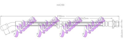 Тормозной шланг KAWE H4390 для HONDA INTEGRA