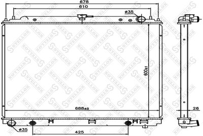 Радиатор, охлаждение двигателя STELLOX 10-26784-SX для NISSAN PATHFINDER