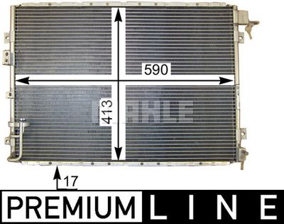 Конденсатор, кондиционер MAHLE AC 421 000P для KIA SORENTO