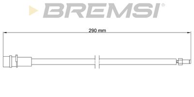 BREMSI WI0656 Датчик износа тормозных колодок  для PORSCHE (Порш)