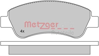 Комплект тормозных колодок, дисковый тормоз METZGER 1170026 для CITROËN C-ELYSEE