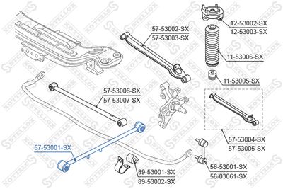 Рычаг независимой подвески колеса, подвеска колеса STELLOX 57-53001-SX для KIA CLARUS
