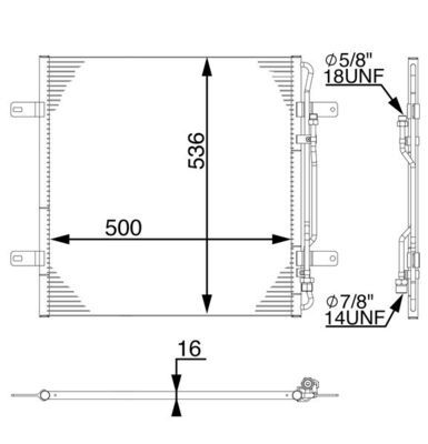 Condensor, airconditioning - AC284000S - MAHLE