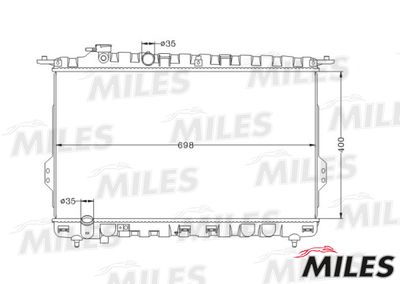 Радиатор, охлаждение двигателя MILES ACRB073 для HYUNDAI XG