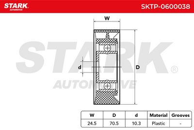 обтящна ролка, пистов ремък STARK SKTP-0600038