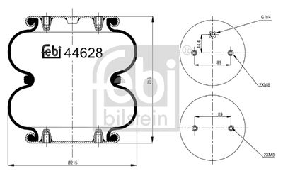 Bälgar, luftfjädring FEBI BILSTEIN 44628