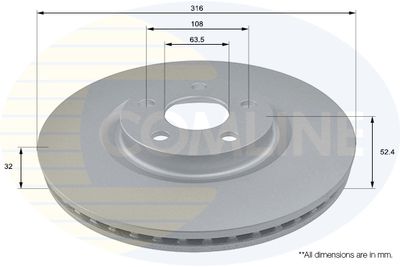 COMLINE ADC1289V Тормозные диски  для FORD USA  (Форд сша Едге)