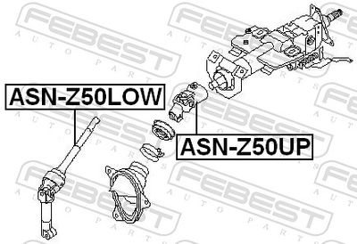 Вал сошки рулевого управления ASN-Z50LOW