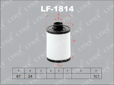 LYNXauto LF-1814 Топливный фильтр  для FIAT SEDICI (Фиат Седики)