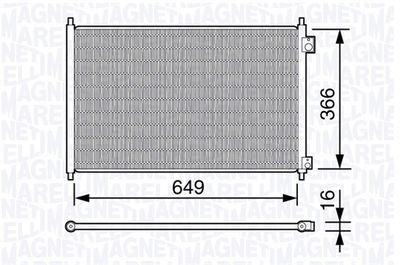 Конденсатор, кондиционер MAGNETI MARELLI 350203663000 для HONDA ACCORD