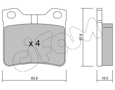 Комплект тормозных колодок, дисковый тормоз 822-192-1