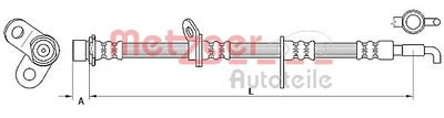 Тормозной шланг METZGER 4110783 для TOYOTA IQ