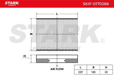 Филтър купе (поленов филтър) STARK SKIF-0170266