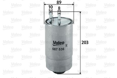 Топливный фильтр VALEO 587536 для FIAT LINEA