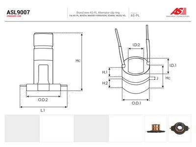 Släpring, generator AS-PL ASL9007