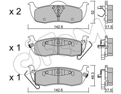Комплект тормозных колодок, дисковый тормоз CIFAM 822-1047-0 для INFINITI QX56