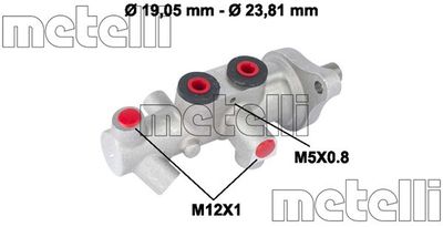 Главный тормозной цилиндр METELLI 05-0623 для MERCEDES-BENZ E-CLASS