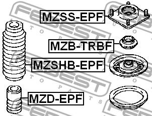 MZSS-EPF Опора переднего амортизатора  FEBEST FEBEST 