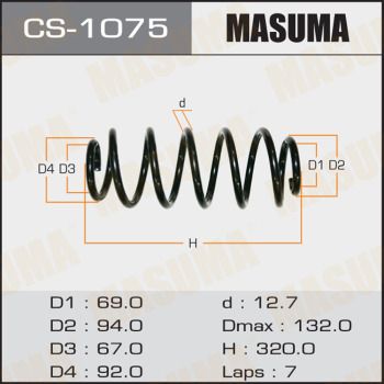 MASUMA CS-1075 Пружина подвески  для TOYOTA AURIS (Тойота Аурис)