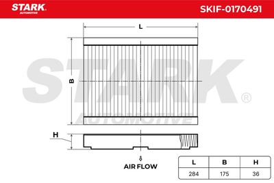 Филтър купе (поленов филтър) STARK SKIF-0170491