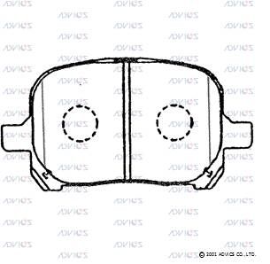 Комплект тормозных колодок, дисковый тормоз ADVICS A1N097 для ALFA ROMEO ALFASUD