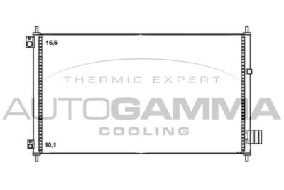 AUTOGAMMA 105505 Радиатор кондиционера  для HONDA ACCORD VII Tourer (CM, CN) 2.2 i-CTDi (CN2)