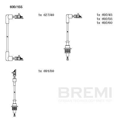 комплект запалителеи кабели BREMI 600/155