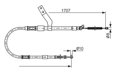 Тросик, cтояночный тормоз BOSCH 1 987 482 260 для TOYOTA CELICA