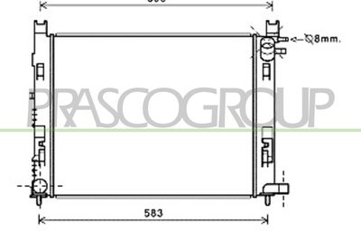 Chladič, chlazení motoru PRASCO DA226R002