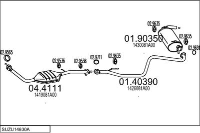 SISTEM DE ESAPAMENT MTS SUZU14830A020677