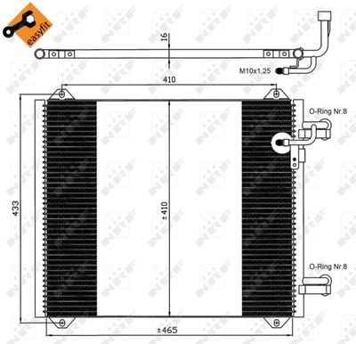NRF 35362 Радиатор кондиционера  для AUDI A2 (Ауди А2)