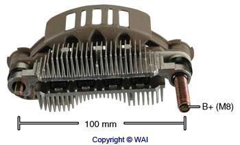 Pont de diodes d'alternateur WAI — 12V, 11,989cm