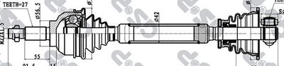 Приводной вал GSP 250269 для MAZDA MX-6