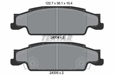 Комплект тормозных колодок, дисковый тормоз TEXTAR 2430401 для CADILLAC CTS