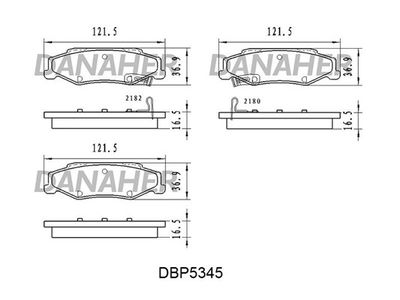 Комплект тормозных колодок, дисковый тормоз DANAHER DBP5345 для CADILLAC XLR