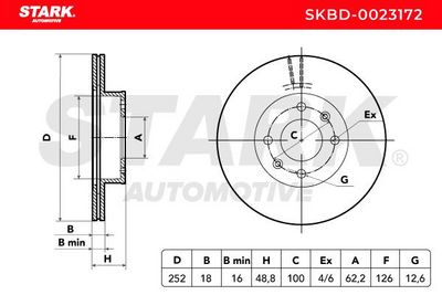 спирачен диск STARK SKBD-0023172
