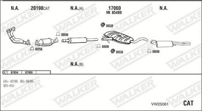 ABGASANLAGE WALKER VW25061