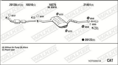 Изпускателна система WALKER VOT02851A