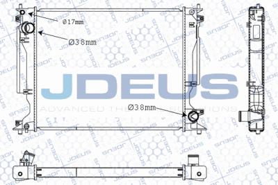 Радиатор, охлаждение двигателя JDEUS M-0780060 для LEXUS IS