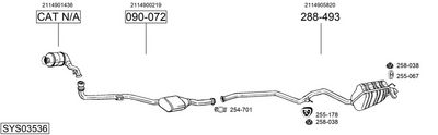 Изпускателна система BOSAL SYS03536