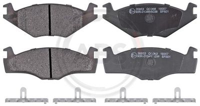 Zestaw klocków hamulcowych, hamulce tarczowe A.B.S. 36853