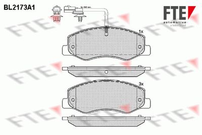 Комплект тормозных колодок, дисковый тормоз FTE 9010691 для NISSAN NV400