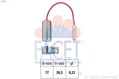 FACET Condensator, ontstekingssysteem Made in Italy - OE Equivalent (0.0339)