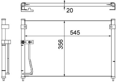 Condensor, airconditioning - AC257000S - MAHLE